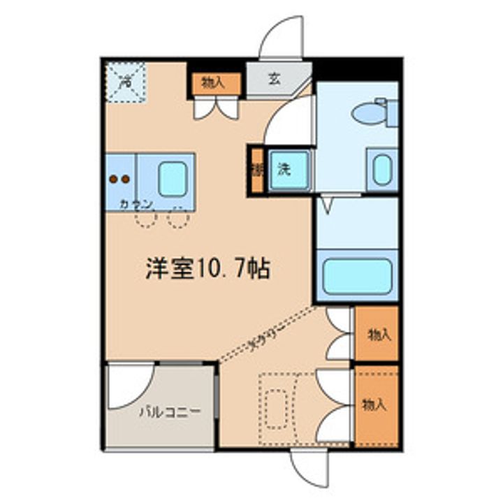 東京都荒川区東日暮里3丁目の賃貸アパートの間取り