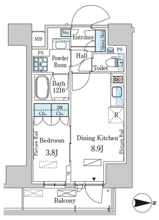 パークアクシス入谷の間取り