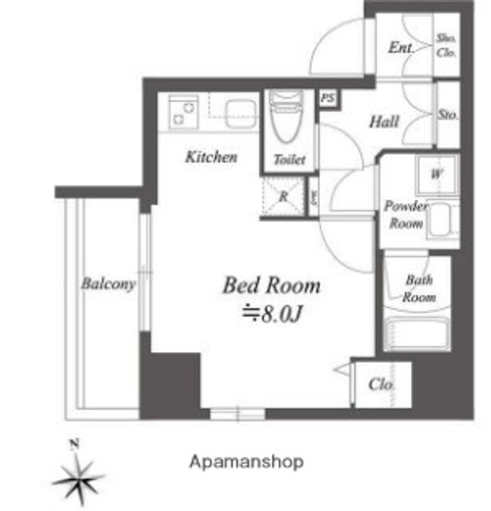 東京都江東区東陽5丁目の賃貸マンションの間取り