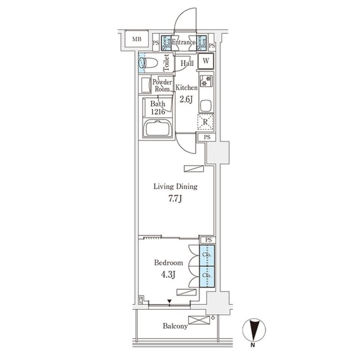 フロンティアレジデンス錦糸公園の間取り