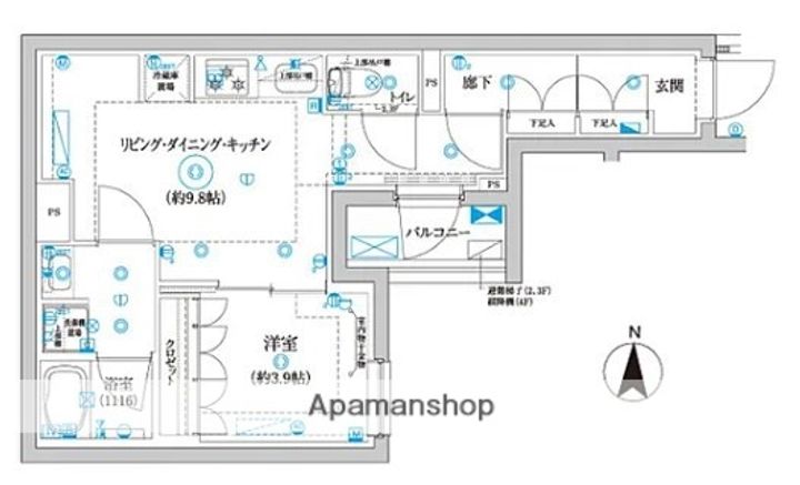 東京都江東区千石2丁目の賃貸マンションの間取り