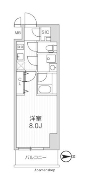 LUNIQ新御徒町Ⅰ(旧レクシード新御徒町)の間取り