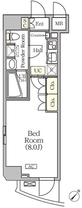 アジールコート門前仲町の間取り