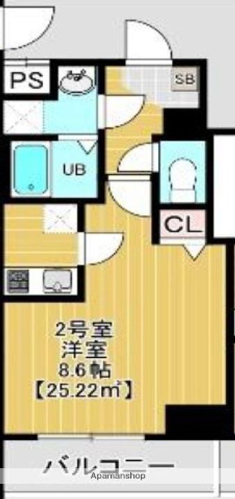 東京都台東区今戸2丁目の賃貸マンションの間取り