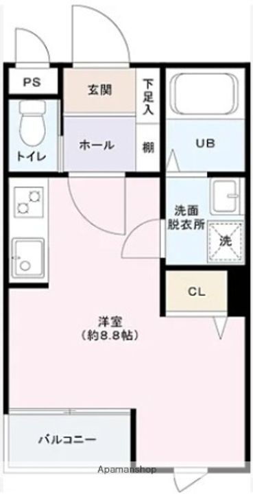 東京都渋谷区本町6丁目の賃貸マンションの間取り