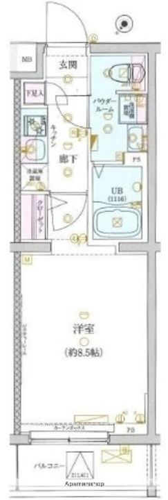 東京都世田谷区砧4丁目の賃貸マンションの間取り