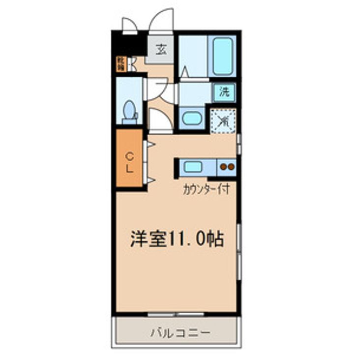 東京都小金井市東町1丁目の賃貸アパートの間取り