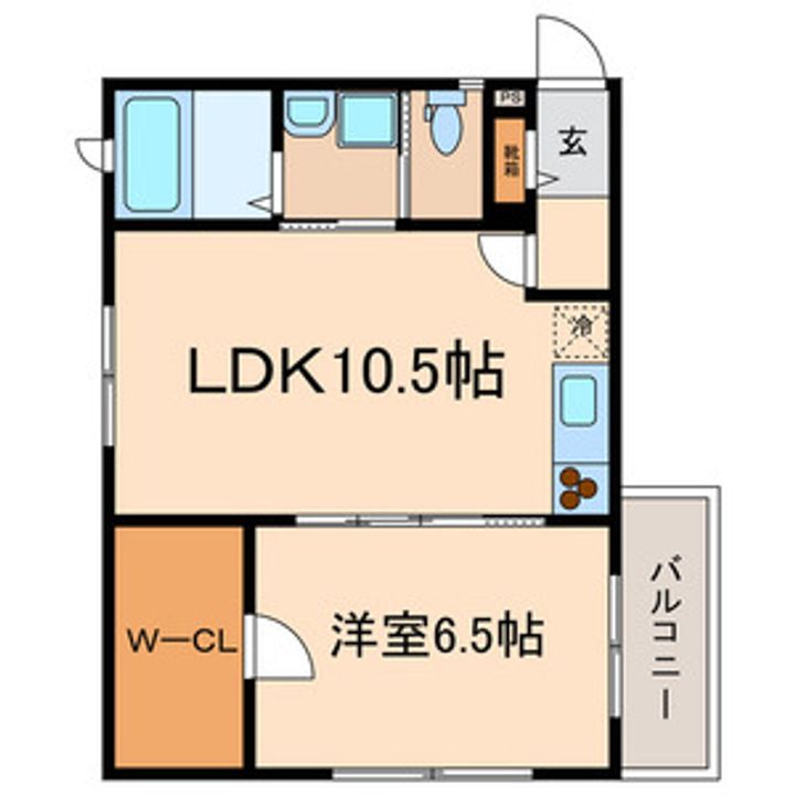 東京都狛江市中和泉5丁目の賃貸アパートの間取り