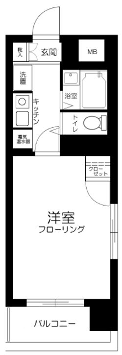 東京都豊島区池袋本町1丁目の賃貸マンションの間取り