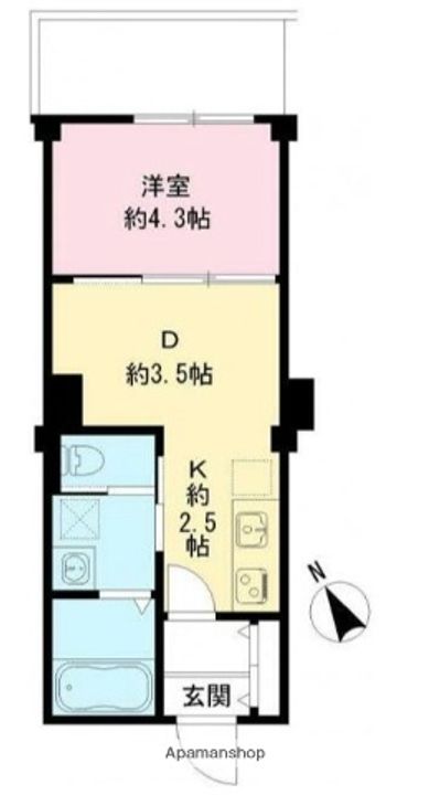 東京都杉並区西荻南3丁目の賃貸マンションの間取り