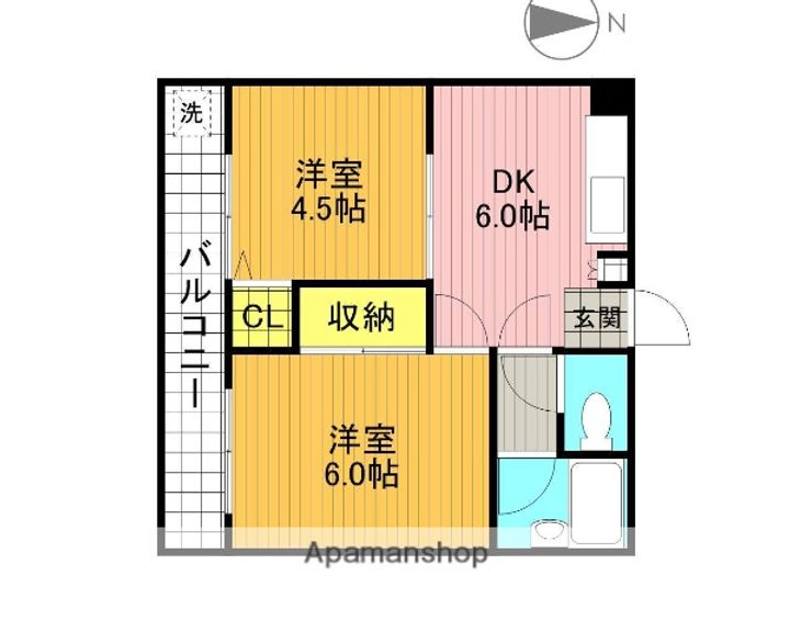 東京都江東区亀戸5丁目の賃貸マンションの間取り