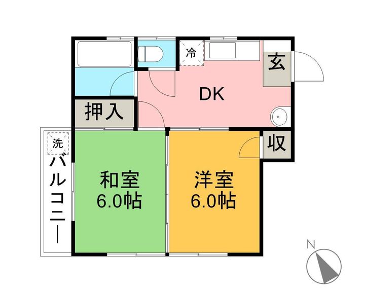 東京都江戸川区平井1丁目の賃貸マンションの間取り