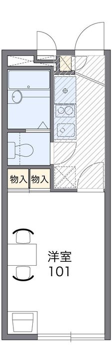 レオパレスダース ワンの間取り