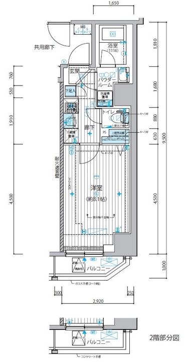 東京都台東区入谷1丁目の賃貸マンションの間取り