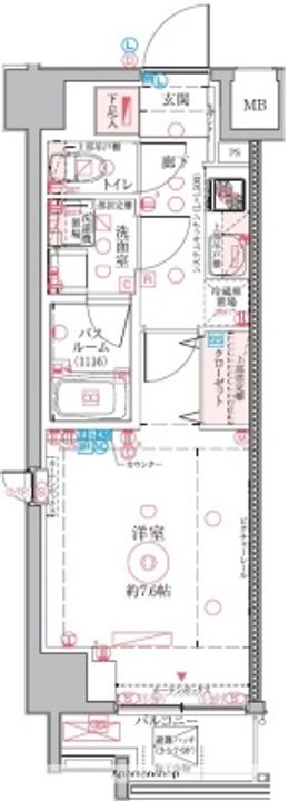 東京都江東区亀戸4丁目の賃貸マンションの間取り