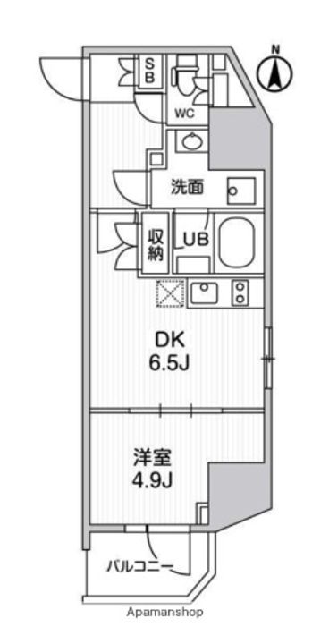 東京都江東区亀戸6丁目の賃貸マンションの間取り
