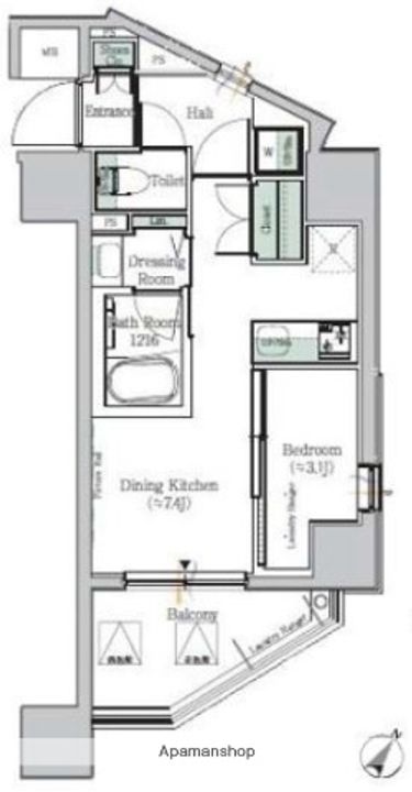 ONE ROOF RESIDENCE KIBA EASTの間取り