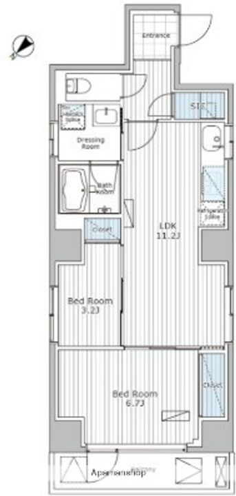 東京都台東区浅草5丁目の賃貸マンションの間取り