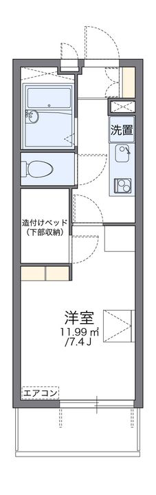レオパレスリヴェールの間取り