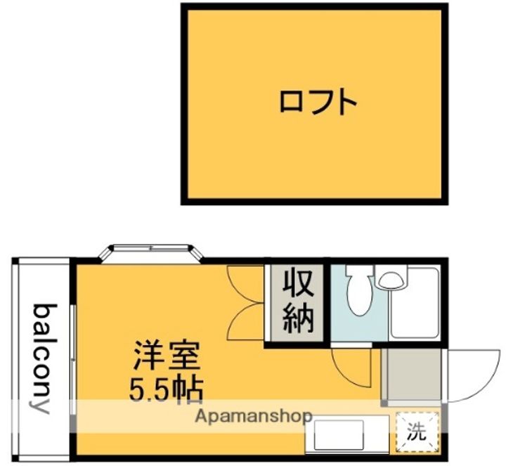 東京都調布市国領町5丁目の賃貸アパート205の間取り