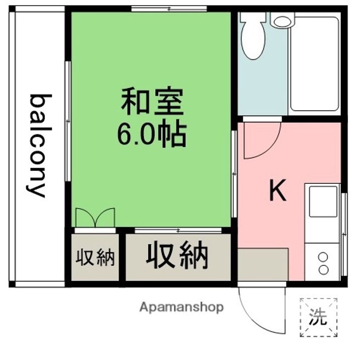東京都調布市若葉町1丁目の賃貸アパートの間取り