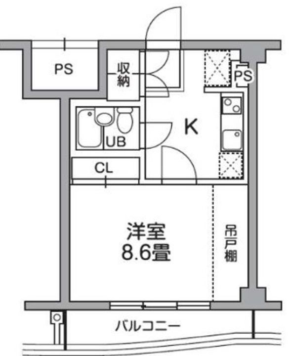東京都稲城市東長沼の賃貸マンションの間取り
