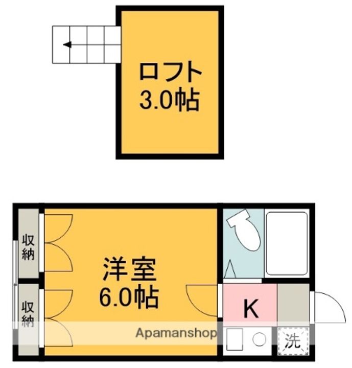 東京都狛江市中和泉5丁目の賃貸アパート102の間取り