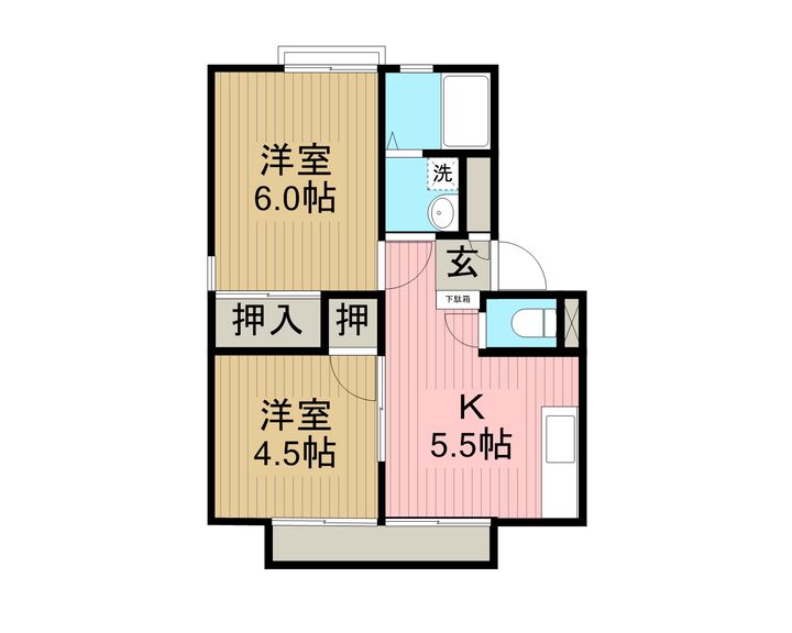 コーポメイプル201の間取り