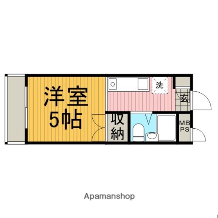 神奈川県相模原市南区東林間4丁目の賃貸マンション203の間取り