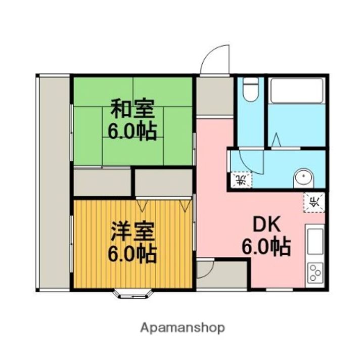 神奈川県相模原市中央区千代田5丁目の賃貸マンションの間取り