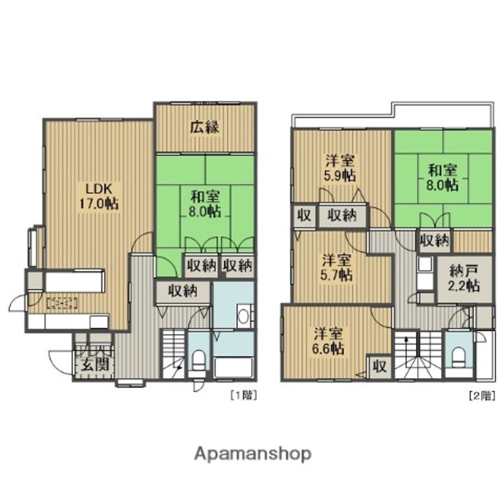 神奈川県相模原市南区下溝(一戸建)の賃貸物件戸建ての間取り