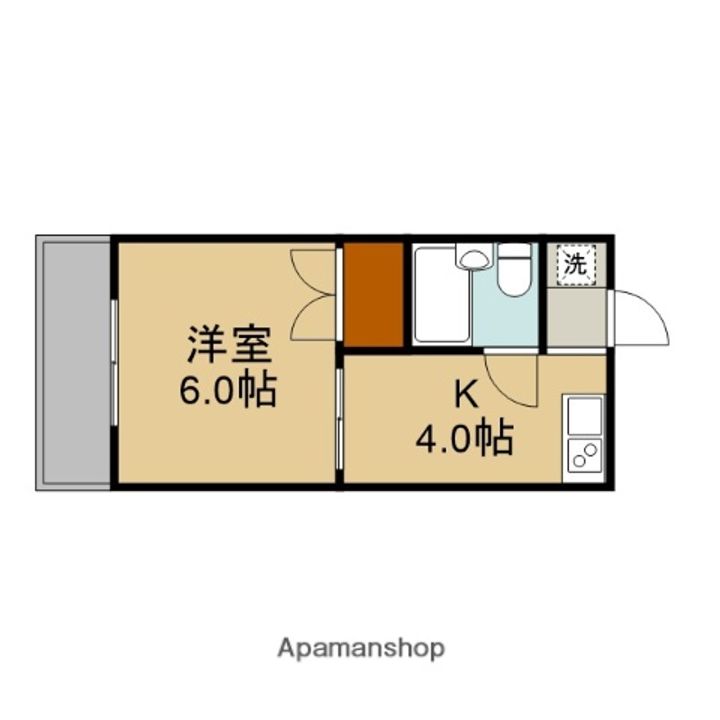 神奈川県相模原市中央区上矢部3丁目の賃貸アパートの間取り