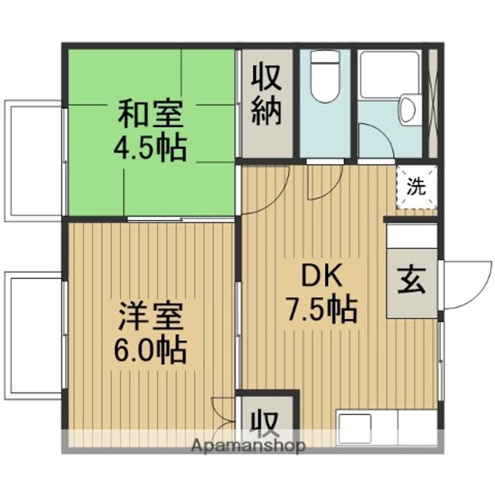 神奈川県相模原市南区西大沼3丁目の賃貸アパート205の間取り