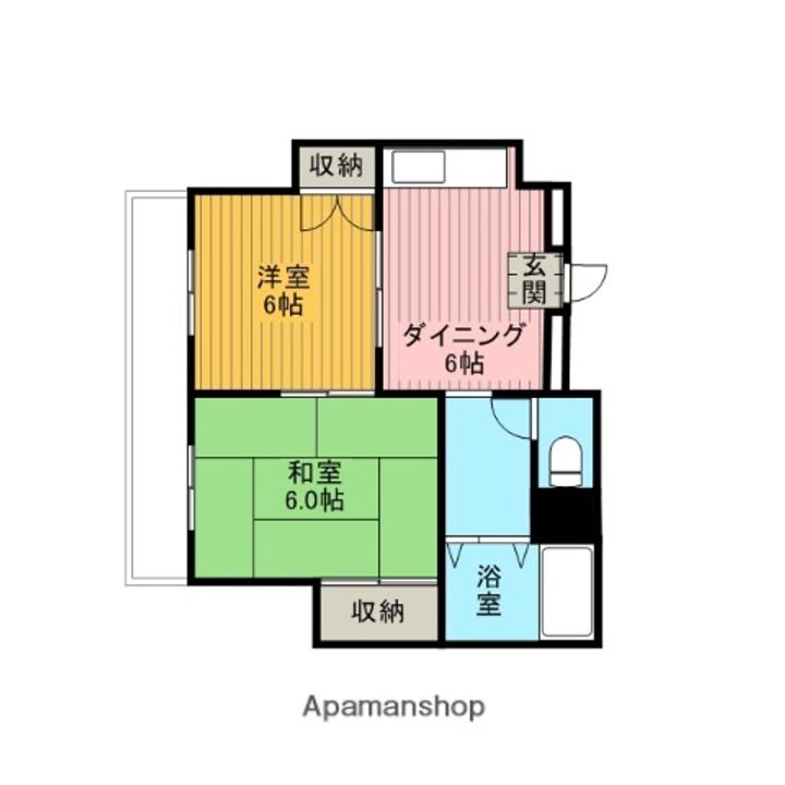 神奈川県相模原市中央区千代田3丁目の賃貸マンション202の間取り