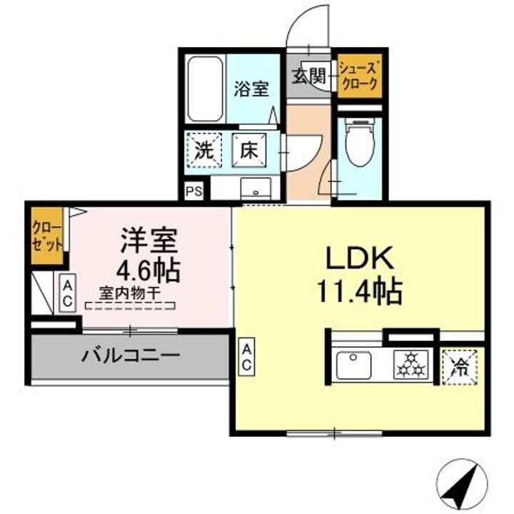 エスペリア淵野辺の間取り