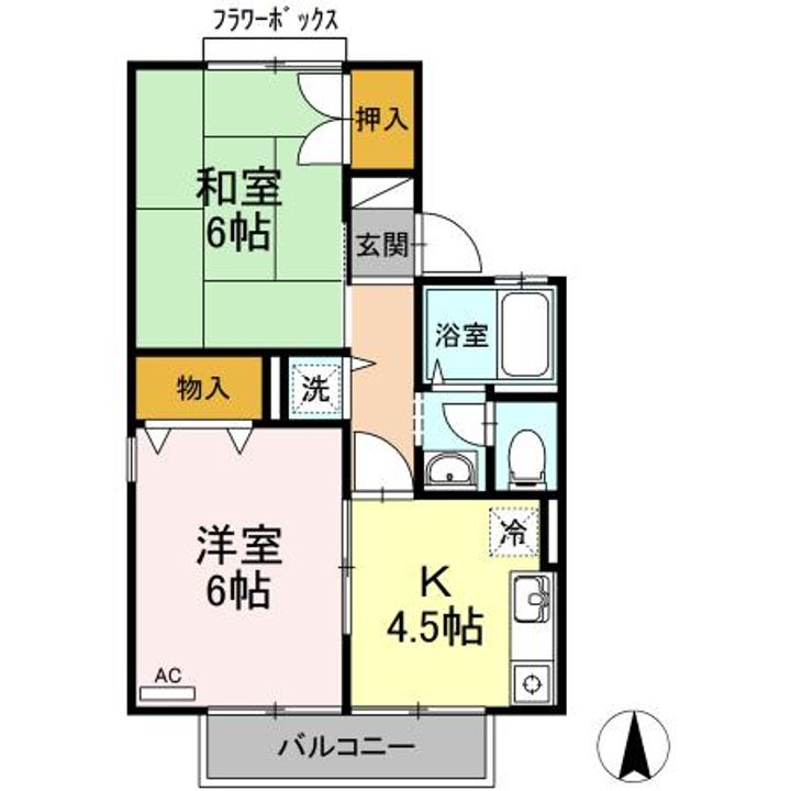 クレセント ABの間取り