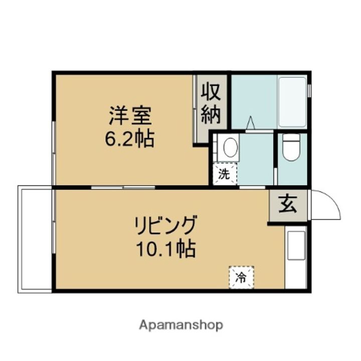 第2八木ハイツ203の間取り