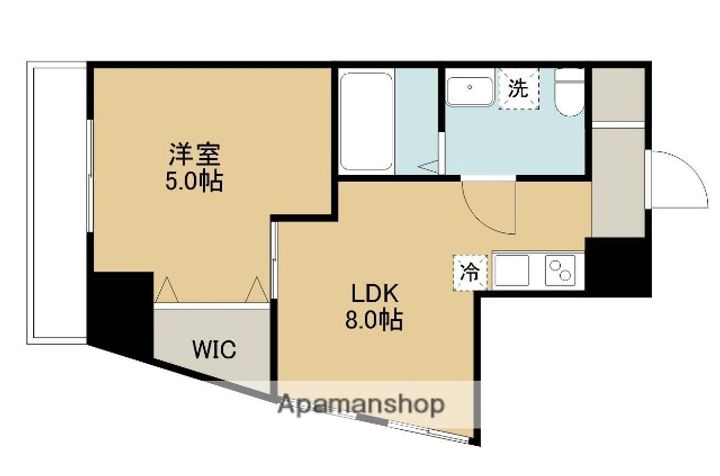 神奈川県相模原市中央区相模原5丁目の賃貸マンションの間取り