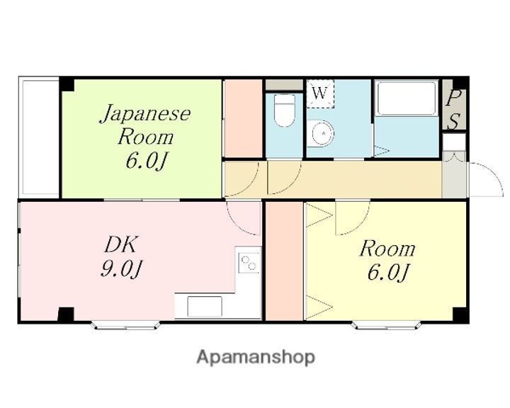 神奈川県相模原市南区旭町の賃貸マンションの間取り