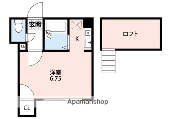 神奈川県相模原市南区若松3丁目の賃貸アパートの間取り