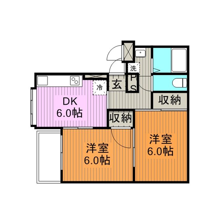 フジスカイマンションの間取り