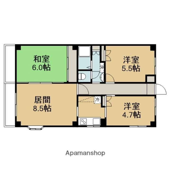 大建マンション202の間取り