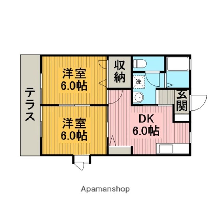 神奈川県相模原市中央区小山3丁目の賃貸アパートの間取り