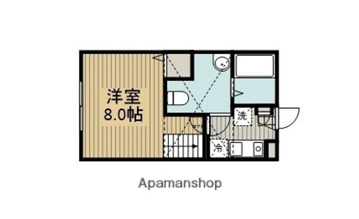 神奈川県相模原市中央区上矢部3丁目の賃貸アパートの間取り