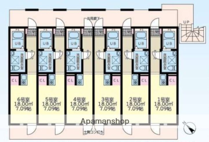 神奈川県相模原市中央区淵野辺本町2丁目の賃貸アパートの間取り