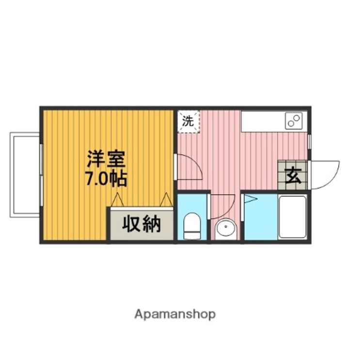 神奈川県相模原市南区北里2丁目の賃貸アパートの間取り