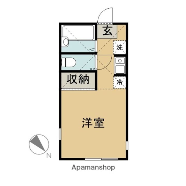 ハーミットクラブハウス追浜B101の間取り