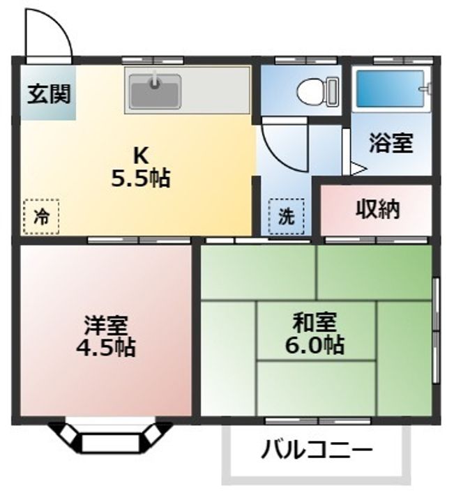 ハイツ浜善の間取り