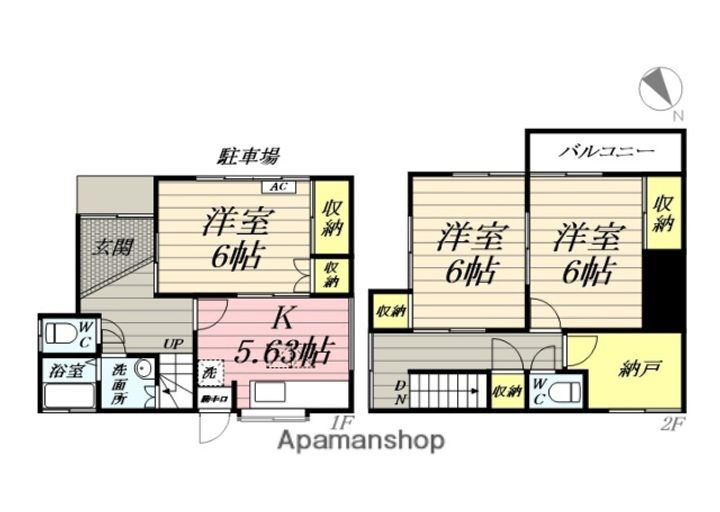 南浦賀Y貸家1の間取り