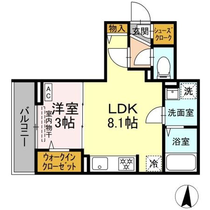 D PAINA 宿河原七丁目の間取り